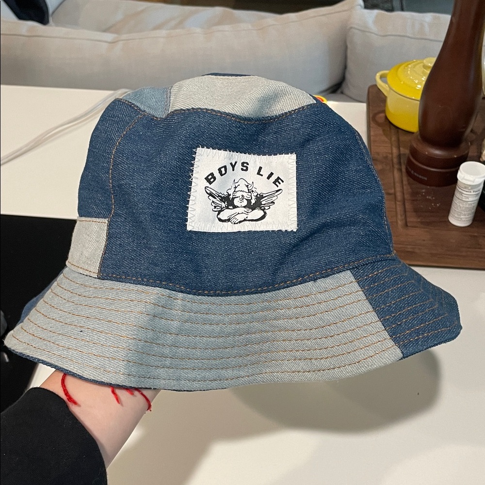 Boys Lie Blue and Gray Bucket Hat
